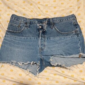Levi's Distressed Blue Jean Shorts
